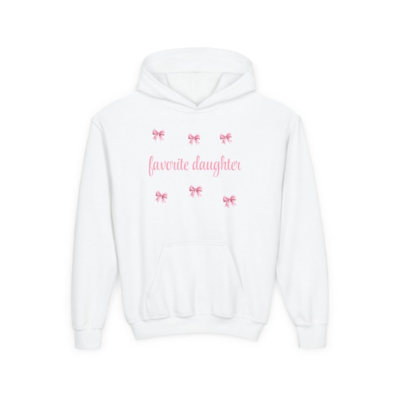 favorite daughter hoodie | preppy pink bows image 3