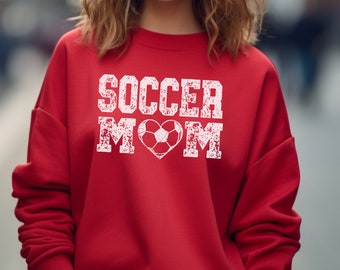Soccer Mom Heart Graphic Sweatshirt, Game Day Top
