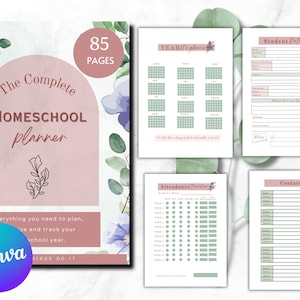 Homeschool Planner Printable, Homeschool Planner Pages, Homeschool Planning, Teacher Planner Home School, Instant Download