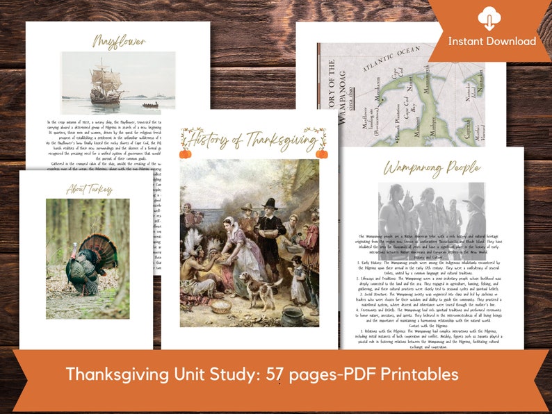 Thanksgiving Unit Study - Etsy