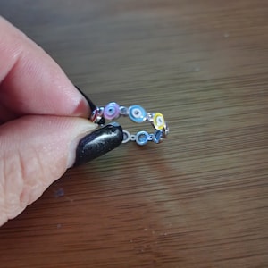 Sterling silver evil eye ring