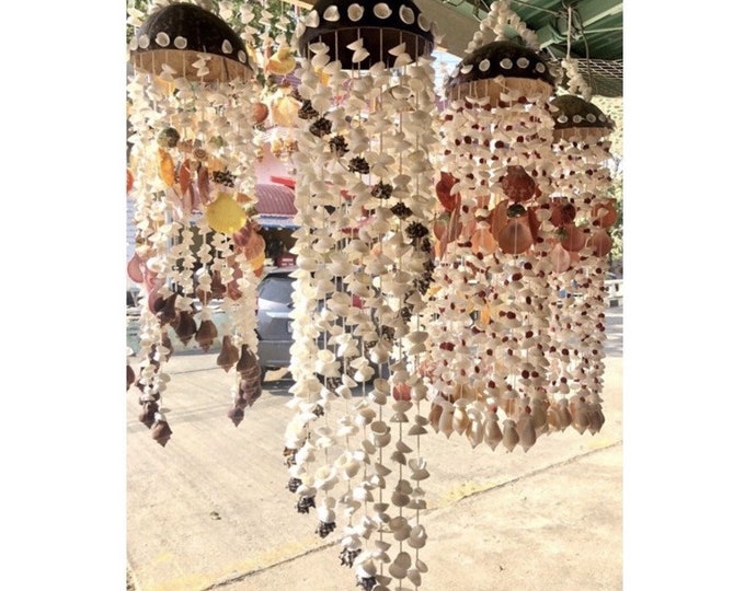 Handmade Shell wind chimes-Tinkly Winkler - Shell Pendant Beach Wind Chimes, Chandelier Chime, Gifts For Her, Gift Ideas, Seaside Beach