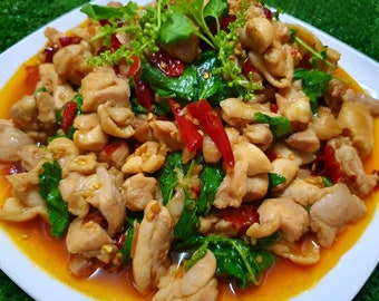 Pad ka pao recipe from original Thai food/digital download/ chili recipe/ holy basil