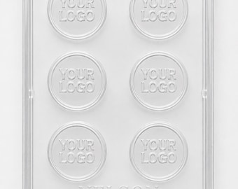 Custom Logo Chocolate Mold 2 Inch | Personalized Chocolate Medallion Mold | Business Logo Candy Mold | Corporate Event Mold