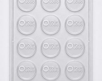 Custom Monogram Chocolate Mold | Personalized Initial Medallion Mold | Wedding Favor Candy Mold | Monogram Chocolate Coin Mold