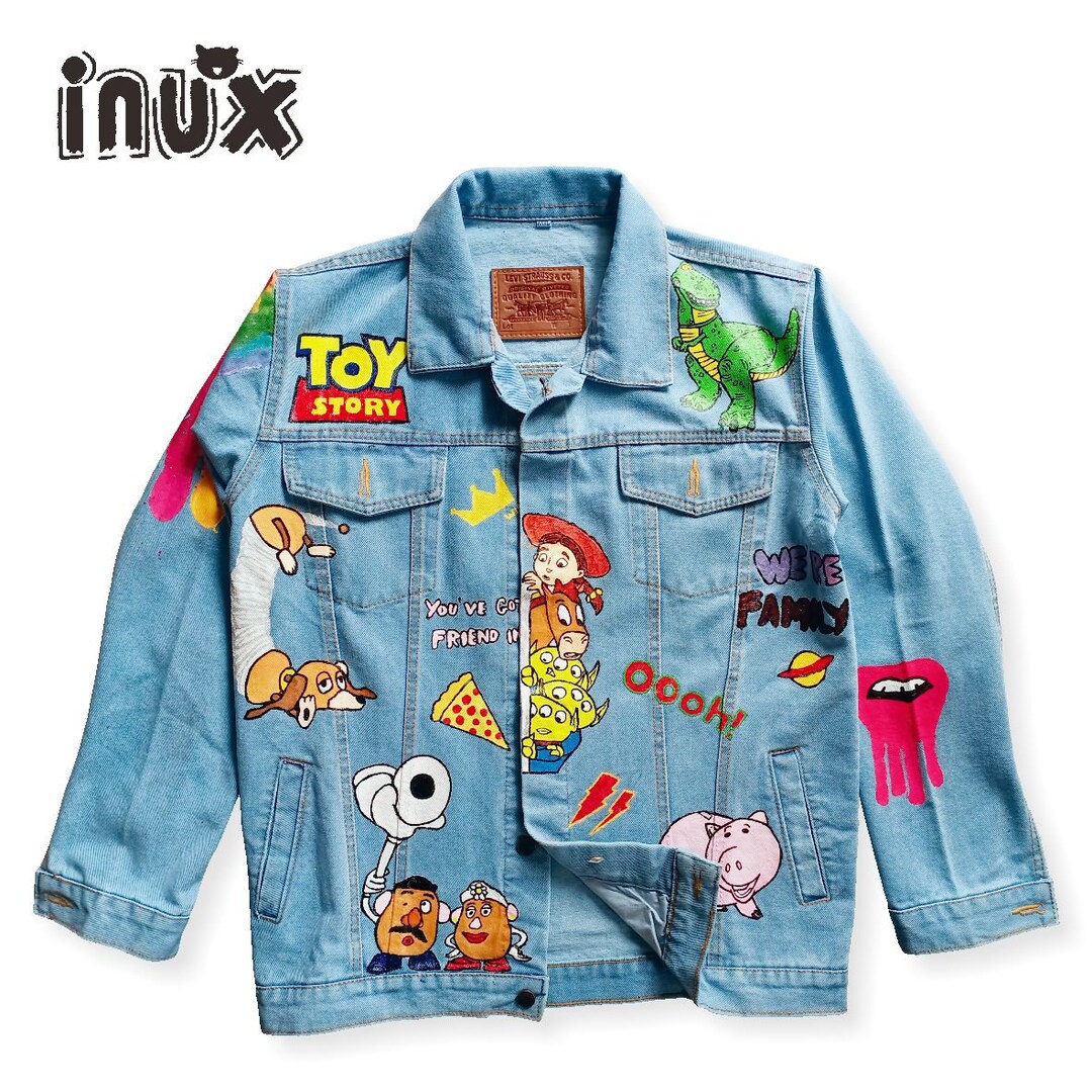 Toy Story Denim Jacket Hand Painted Toy Story Jacket Etsy