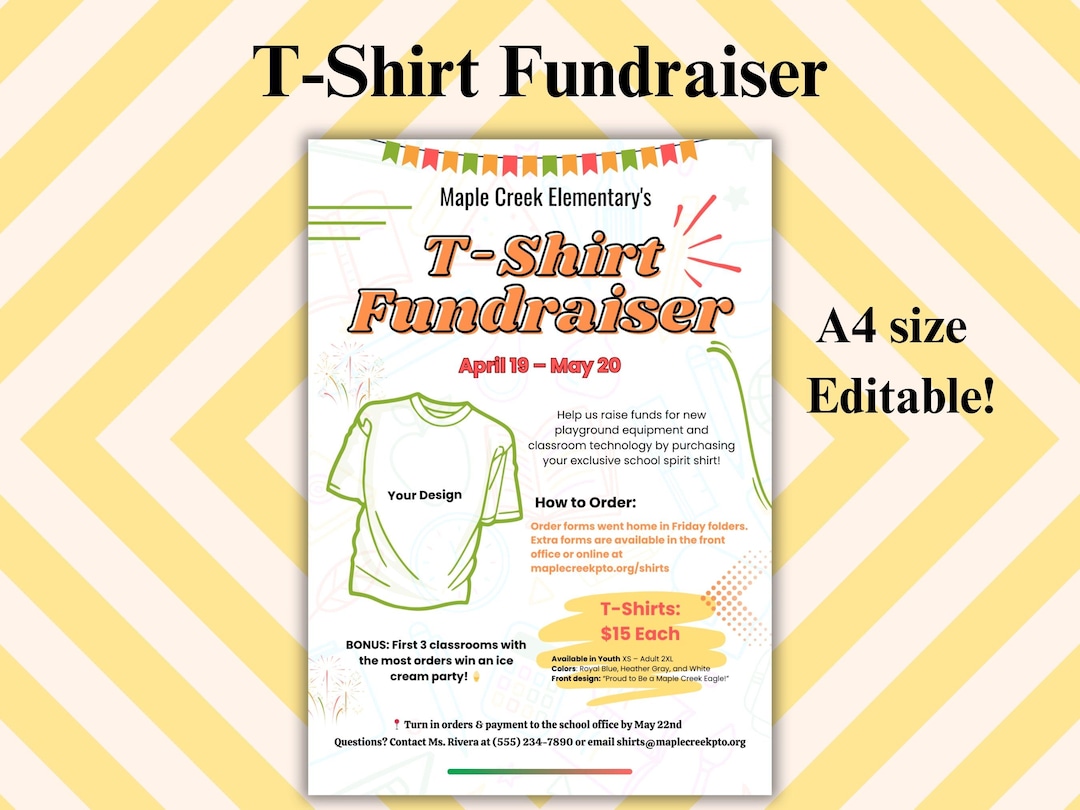 Editable Shirt Design Contest Flyer Template, Printable Clothing Sale ...