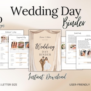 Wedding Planning Book | Printable Wedding Planner | Canva Wedding Planner Template Bundle | Wedding Itinerary | Wedding Planning Checklist