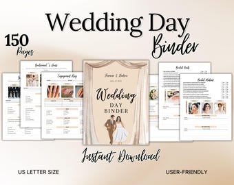 Wedding Planning Book | Printable Wedding Planner | Canva Wedding Planner Template Bundle | Wedding Itinerary | Wedding Planning Checklist
