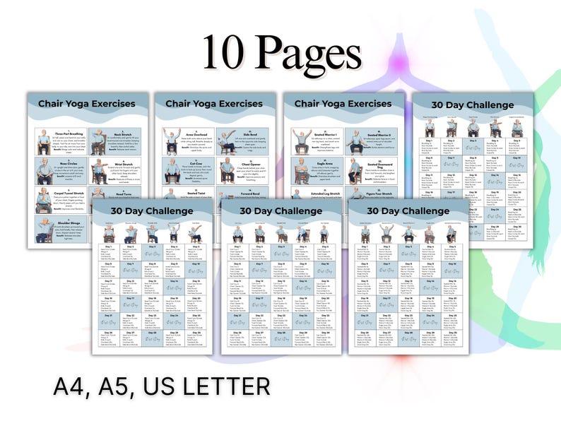 Senior chair workout routine 30 day printable challenge