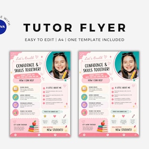 Redigerbar handledningsflyermall | Sommarhandledningsflyer | Handledningsflyer för grundskolan