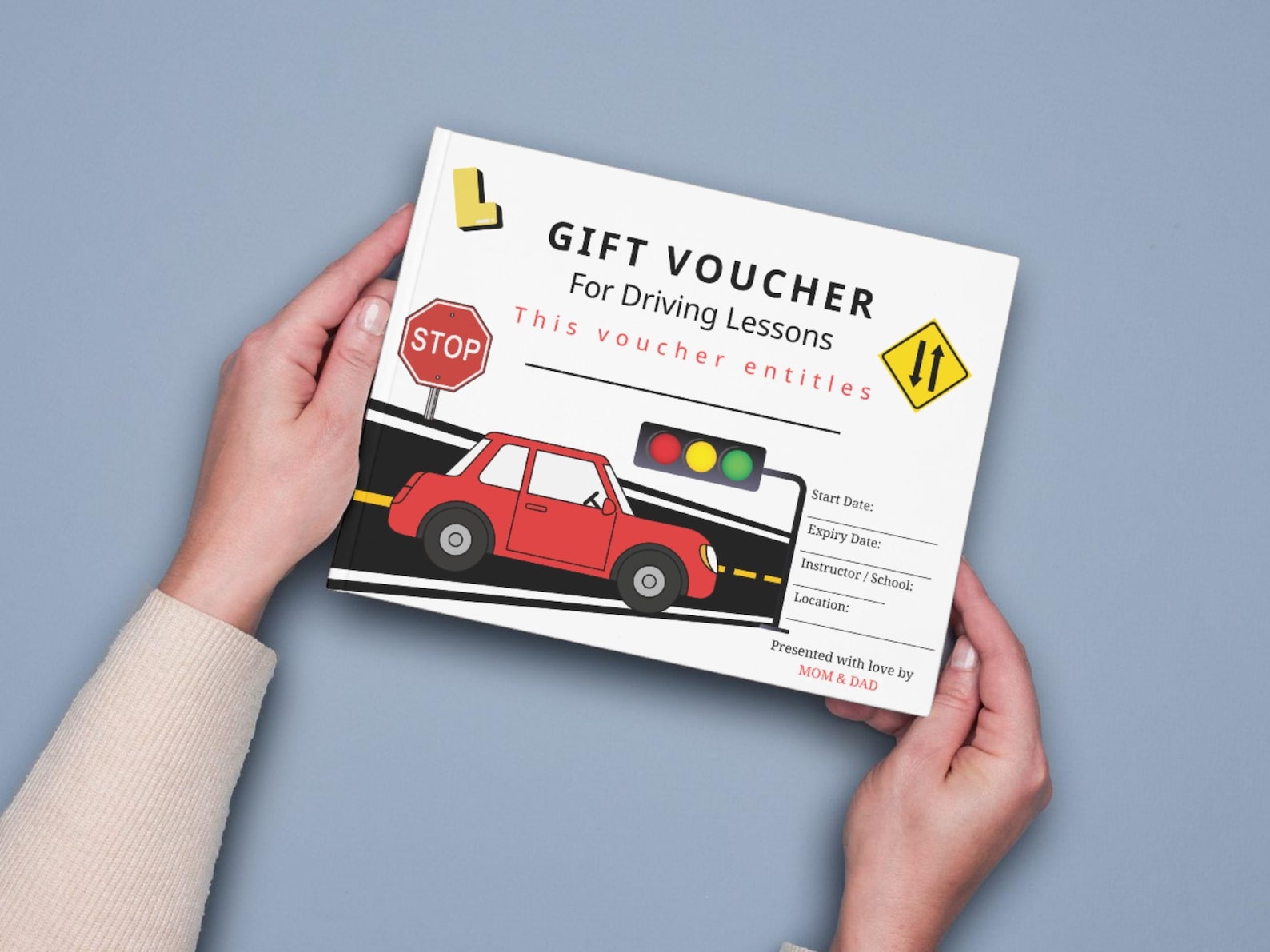 Editable Driving Lesson Gift Voucher, Printable Driving Instructor ...