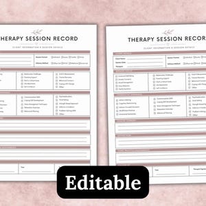 Psychology progress note digital template