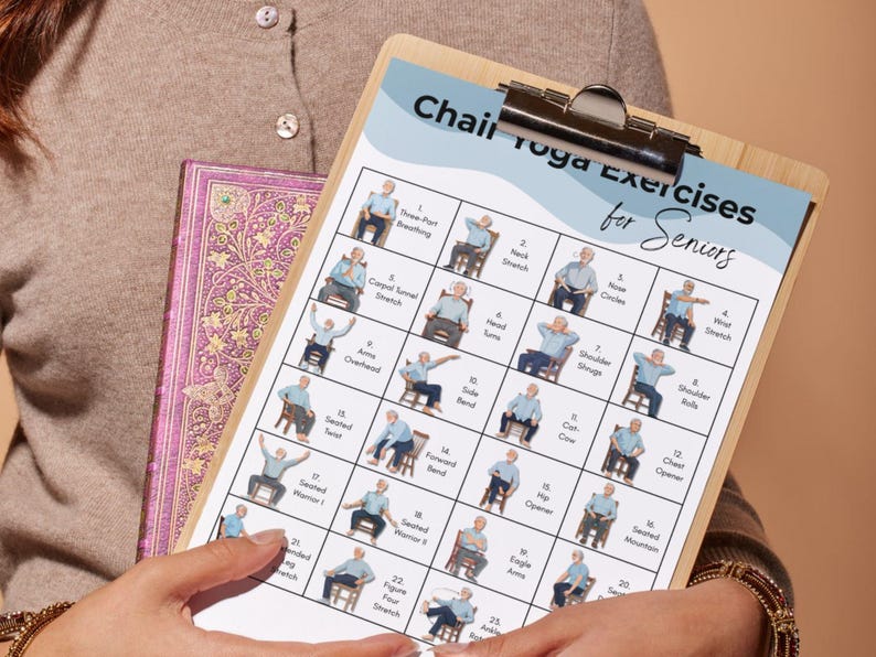 Chair exercise workout guide for seniors digital download