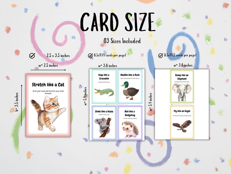 Fun and engaging action flashcards with animal-inspired movements, perfect for toddlers and preschoolers