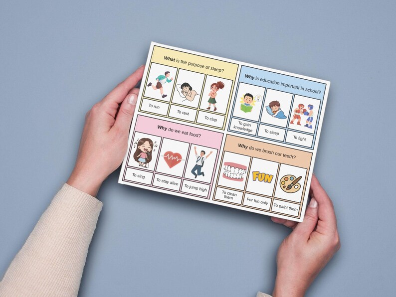 100 WH Question Flash Cards | Printable Language Task Cards | WH ...
