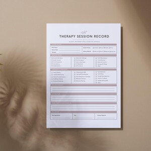 Counseling session note Word document