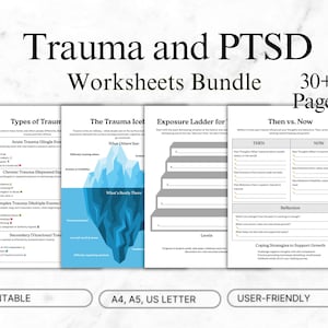 Trauma Recovery Worksheets, Exercises And Activities for Therapists | Tools to Help Clients Cope with PTSD & Overcome Trauma Symptoms