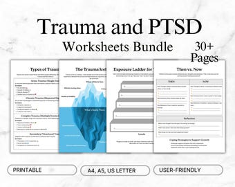 Traumaherstelwerkbladen, oefeningen en activiteiten voor therapeuten | Hulpmiddelen om cliënten te helpen omgaan met PTSS en traumasymptomen te overwinnen