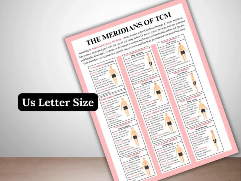 Educational TCM poster for holistic health practitioners