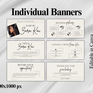 Hair Stylist Acuity Scheduling Template | Acuity Scheduling Template | Hair Stylist Website | Hair Stylist Branding | Canva Template