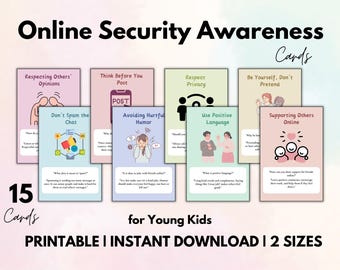 Online-Sicherheitsbewusstseins-Karteien für junge Kinder, Übung für Sicherheit, Anti-Mollying-Woche, Lehrer und Ratgeber, Cybermobbing