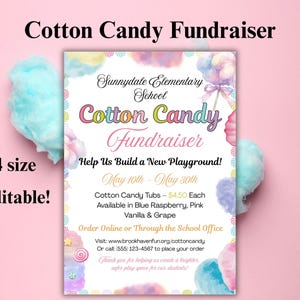 Editable Sweet Treat Fundraiser Flyer Template, Printable Candy-Themed Event Flyer, DIY Fundraiser Template, Pastel Dessert Party Flyer
