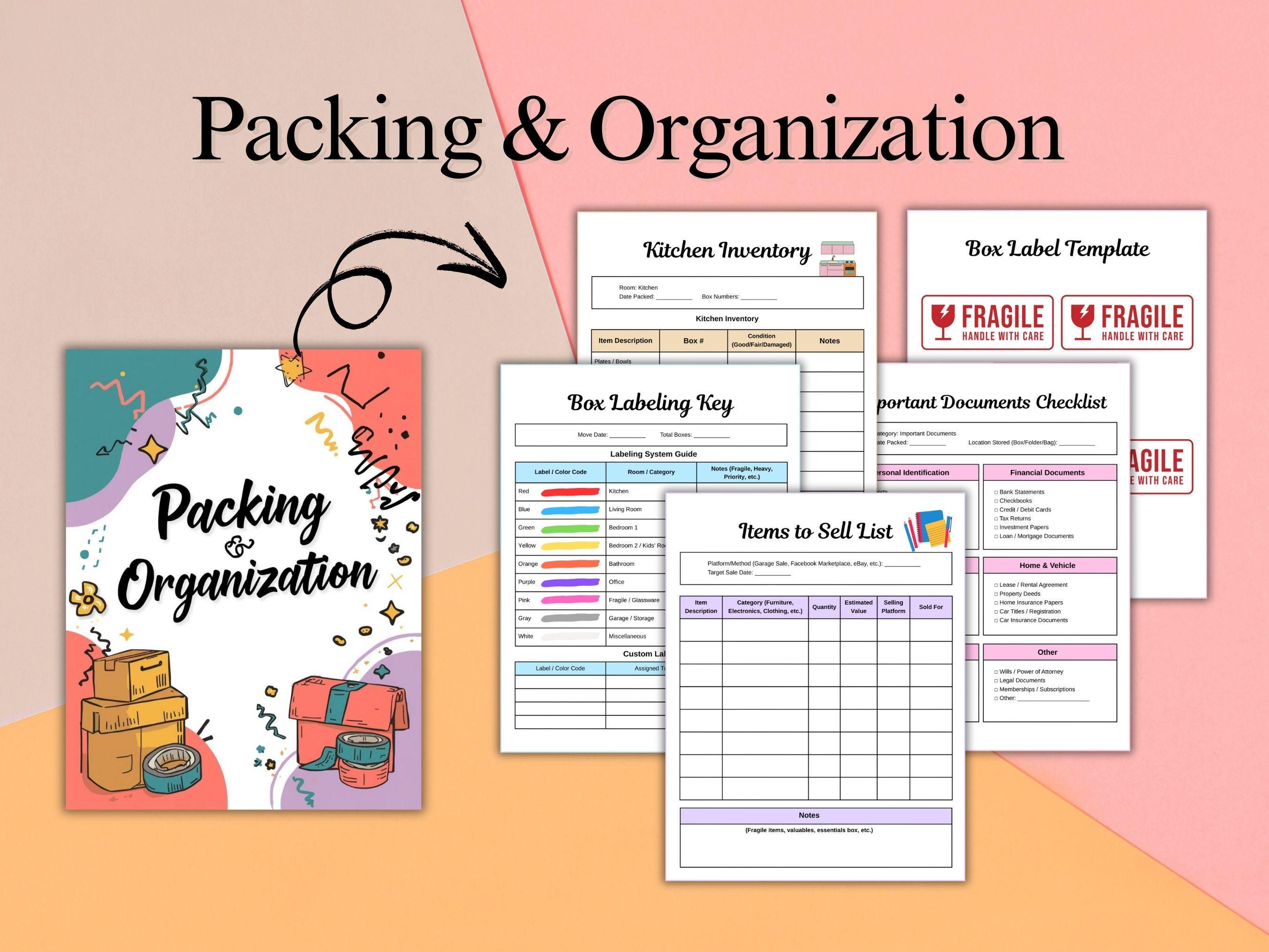 Moving Checklist & Planner Bundle | Relocation Planner | Printable ...