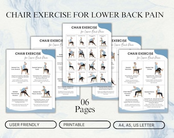 Stuhlübung für Schmerzen im unteren Rücken | Sitz Yoga für Senioren | Sanfte Rücken Dehnungen | Beweglichkeits- und Flexibilitätstraining als PDF zum Download