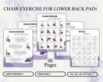 Chair Exercise for Lower Back Pain | Seated Yoga for Seniors | Gentle Back Stretches | Mobility & Flexibility Workout PDF Download