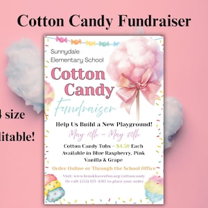 Editable Sweet Treat Fundraiser Flyer Template, Printable Candy-Themed Event Flyer, DIY Fundraiser Template, Pastel Dessert Party Flyer