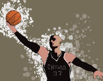 Plakat z motywem koszykówki – Plakat z męskim sportowcem – Dekoracja do pokoju nastolatka – Energetyczny wydruk – Nieoprawione dzieło sztuki sportowej – v06