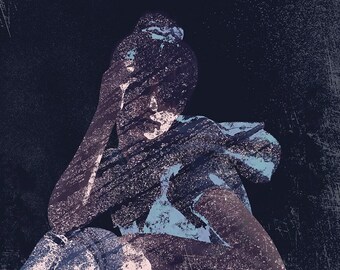 Plakat na ścianę z deskorolką – Abstrakcyjny plakat sportowy – Dekoracja do pokoju nastolatki – Dynamiczny wydruk z atletką – Bez ramki – v03