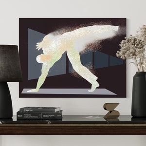 Karate Wall Art – Male Martial Artist Poster – Teen Boy Bedroom Decor – Abstract Sports Print – Unframed Action Artwork – v11