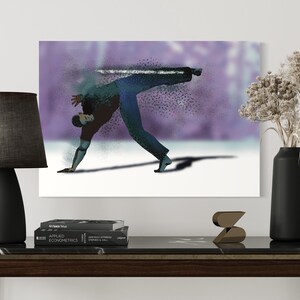 Karate Wall Art – Male Martial Artist Poster – Teen Boy Bedroom Decor – Abstract Sports Print – Unframed Action Artwork – v10