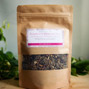 Raspberry Hibiscus Tea | Organic Loose Leaf Blend | Caffeine-Free