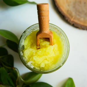 Exfoliante de cúrcuma y azúcar cítrico / Totalmente natural / Exfoliación suave / Cuidado de la piel a base de hierbas