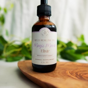 Magic Mama Elixir | Herbal Nervous System Support | Calm + Resilience | Motherwort, Milky Oats, Ashwagandha + Rose | Breastfeeding Safe