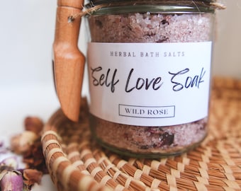 Natuurlijk badzout | Rozenbadzout | Lavendelbadzout | Spa-cadeau | Cadeaus voor haar | Zelfzorgpakket