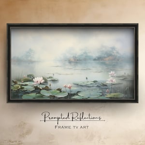 Water Lillies | Aged Oil Painting | Water Lillies Painting | Digital Download