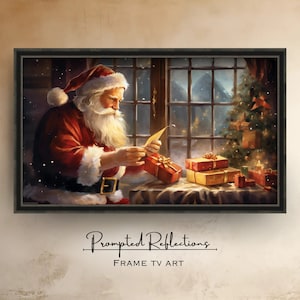 Santa with Presents Painting | Art DIGITAL Print | Santa Clause | Christmas