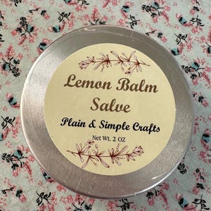 Handmade 2oz Lemon Balm Salve