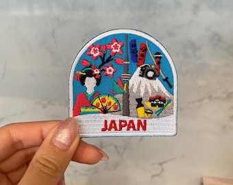 Japan Travel Embroidery Patch - Iron On, Sew On