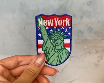 Parche bordado de viaje a Nueva York (para planchar o coser), diseño de la Estatua de la Libertad (EE. UU.)
