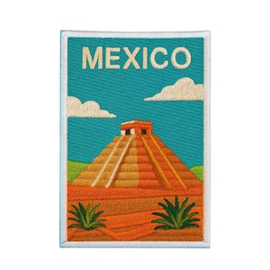Toppa da viaggio ricamata in Messico da 3 pollici - Stirabile, souvenir del Nord America, Cancun, Cabo, Paese, Città
