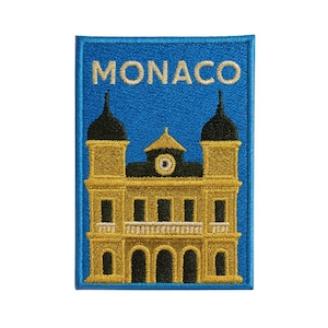 Monaco-borduurwerk 3" reispatch - opstrijkbaar Europa Monte Carlo Souvenir stad land
