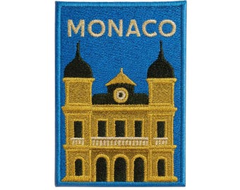 Monaco Embroidery 3" Travel Patch - Iron On Europe Monte Carlo Souvenir City Country