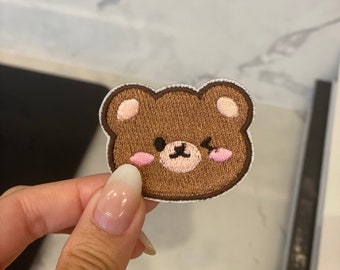 Brown Bear Embroidery Patch - Iron On, Sew On