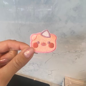 Pig Embroidery Patch - Adhesive Stick On, Sew On, Kawaii Patches, Cute Patches, Piglet Patch, Animal Patch