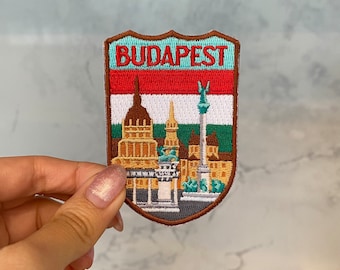 Budapest Hungary Travel Embroidery Patch - Iron On, Sew On, European Cities Patch